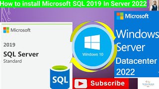 How to install Microsoft SQL Server 2019 on WINDOWS SERVER DATACENTER 2022  TechnoAnalyst RD [upl. by Airot]