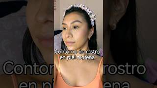 Contorno de rostro en piel morena makeup maquillaje shorts skin contour morena grwm trending [upl. by Heman80]