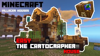 Minecraft  How to build a CARTOGRAPHERS HOUSE  Village transformation  Villager Houses [upl. by Maisey]