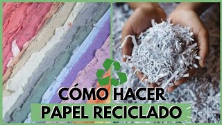 Cómo hacer papel reciclado [upl. by Alaham]