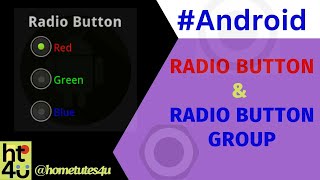 Radio Button in Android StudioRadio Button Group in Android StudioRadio Button Radio Button Group [upl. by Grata]