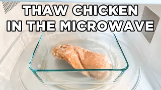 How to Thaw Chicken in the Microwave  Defrost Chicken Fast with MOMables [upl. by Strait]