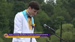 CBA Salutatorian Speech 2024 Funny — Max Lachut [upl. by Peedsaj715]