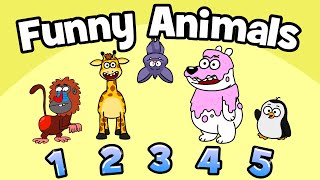 ♪ ♪ Best 5 animal songs  Hooray Kids Songs amp Nursery Rhymes  Most Funny Kids Songs penguin baboon [upl. by Pierre333]