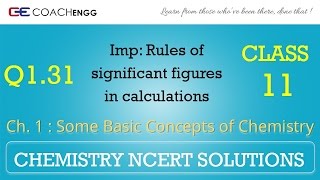 Some Basic Concepts of Chemistry Q131 Chapter 1 NCERT solutions CHEMISTRY Class 11 [upl. by Harwill]