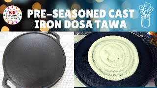 PreSeasoned Cast Iron Dosa Tawa  How To Use Clean amp How To Maintain Cast Iron Cookware In Telugu [upl. by Akenal]