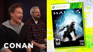 Conan OBrien Reviews quotHalo 4quot  Clueless Gamer  CONAN on TBS [upl. by Sheelagh]