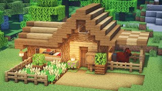 Minecraft How to Build a Small Survival House 1 [upl. by Euqinad]