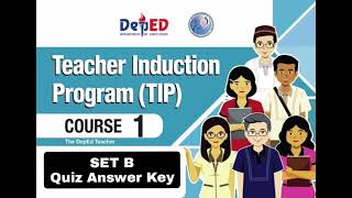 TIP Coursebook 1 SET B Quiz Answer Key  Teacher Induction Program teachernem [upl. by Idnir172]