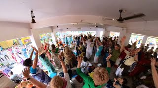 Ecstatic Hare Krishna kirtan at Nrisimhapalli temple  Navadvipa parikrama 2023 [upl. by Adaha]