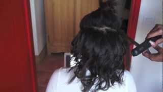 Lissagebouclage des cheveux en transition avec repousses  GHD [upl. by Aramad]