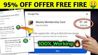 FREE FIRE 95 OFF OFFER  HOW TO REDEEM PLAY STORE 95 DISCOUNT  FREE FIRE 95 OFFER  FREE FIRE OFFER [upl. by Otsenre]