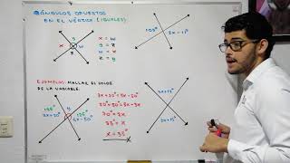 Geometría Ángulos opuestos por el vértice [upl. by Lehacim838]