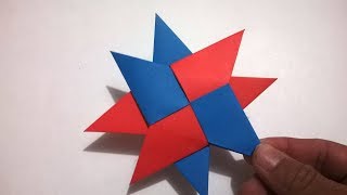 Como hacer una Estrella Ninja Doble de papel  origam Paper Double Ninja Star [upl. by Alfi]