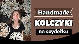 Handmade kolczyki na szydełku w formie kwiatka z pikotkami [upl. by Dloreh947]