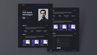 Build a Responsive Portfolio Website Using HTML CSS JavaScript  Responsive Website Design [upl. by Letsirc256]