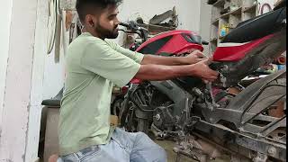 pulsar ns125 air filter change simple method  pulsar ns125 tanki kholne ka simple method bikehack [upl. by Annahsal659]