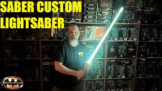 Saber Custom Lightsaber Star Wars Cosplay Luke Skywalkers Green Lightsaber Prop Review [upl. by Eneladgam]