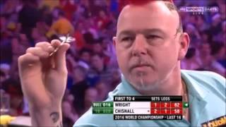 PDC World Darts Championship 2016  Last 16  Peter Wright VS Dave Chisnall  Highlights [upl. by Akitan]