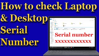 how to get serial number of laptop windows 10 [upl. by Noizneb]