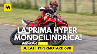 Nuova Ducati Hypermotard 698 2024 caratteristiche tecniche e prezzi [upl. by Eseuqram]