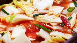 How to make NabakKimchi  Water Kimchi [upl. by Mauchi]