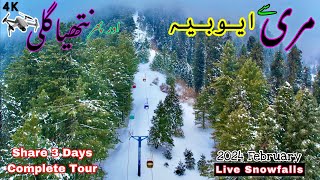 MURREE GPO To Nathia Gali  Ayubia chairlift Live snowfalls Tour’s 3 Day Complete Details video [upl. by Elroy]