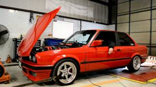 M42 Turbo 10psi E30 318is BMW Dyno Pull 3 [upl. by Sisak]