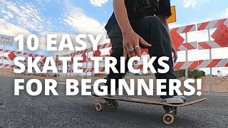 10 EASY Skate Tricks BEFORE You Can Ollie FOR BEGINNERS [upl. by Zippel336]