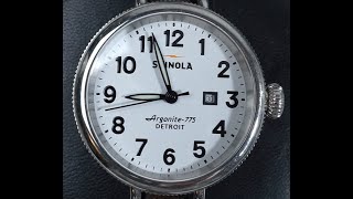 Shinola birdy Detroit Argonite 775 watch using a Swiss Ronda 775 movement repair battery replacement [upl. by Angrist]