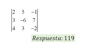 Como encontrar el determinante de una matriz 3x3 [upl. by Ivette607]