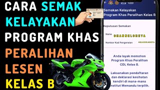 Cara Semak Kelayakan Lesen B Full [upl. by Hannie]