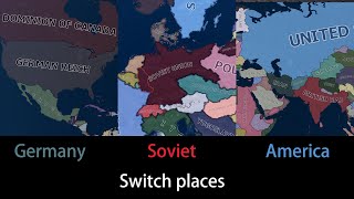 What if Germany Soviet and America switch places  Hoi4 Timelapse [upl. by Leira966]