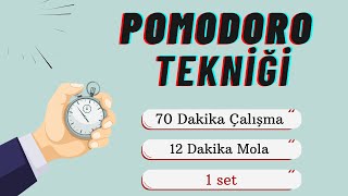 ✔️POMODORO TEKNİĞİ Uzmanların Tavsiyesi  70 Dk Çalış 12 Dk Mola 1 Set [upl. by Eilrahc]