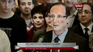 Déclaration de François Hollande [upl. by Aerdnak]