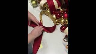 Making a Christmas Bow  Part 1 [upl. by Ettenauq]