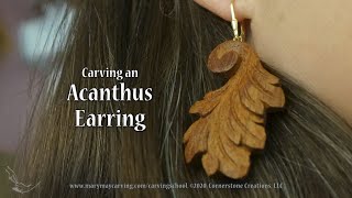 Carving an Acanthus Earring  Complete Lesson [upl. by Birdella95]