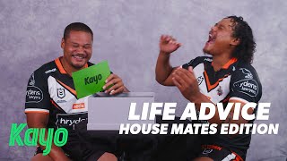 Footy players give life advice  NRL  Kayo Sports [upl. by Noyk121]