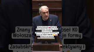 Znany historyk 🇵🇱 Poseł KO Wołoszański quotnie uznaje formy pani ministraquot 🔥Polski Sejm🔥 [upl. by Amesari158]