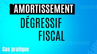 AMORTISSEMENT FISCAL  exercices corrigés [upl. by Yahsram]