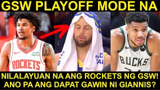 Warriors PLAYOFF Mode na INIIWAN na ang Rockets  Giannis NASASAGAD na Agad [upl. by Airamat]