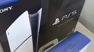 Unboxing ps5 slim digital version 1tb 2 stik [upl. by Cristiona820]