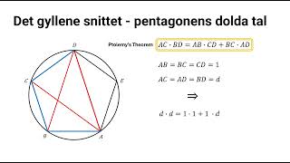 Det gyllene snittet  pentagonens dolda tal [upl. by Cawley]