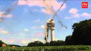 Dutch TVtower collapses Hoogersmilde [upl. by Atnamas28]