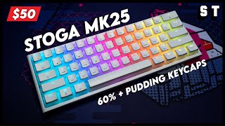 STOGA MK25 Mechanical Gaming Keyboard Unboxing amp Review  60  Pudding Keycaps  Samuel Tan [upl. by Soluk471]