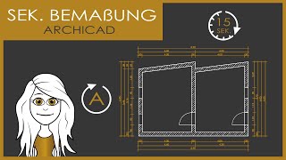 Automatische Bemaßung  Außen und Innenbemaßung ArchiCAD 26 Tutorial [upl. by Mcconnell]