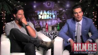 MAGIC MIKE interviews Joe Manganiello amp Matt Bomer [upl. by Eniliuqcaj686]