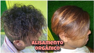 ALISAMENTO ORGÂNICO EM CABELO MASCULINOSELAGEM 3D BORA BELLA [upl. by Chor]