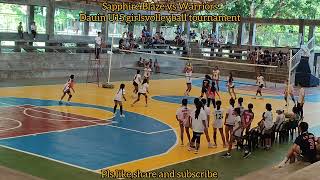 U15 girls volleyball tournamentYoung lady Warriors vs Sapphire Blaze [upl. by Tehc]