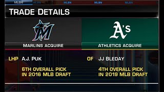 Athletics and Marlins BledayPuk Trade [upl. by Benedict]